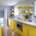 Сочетания цветов в желтой кухне – разбавляем солнечный интерьер